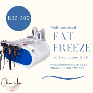 Fat freeze with cavitation, RF and vacuum